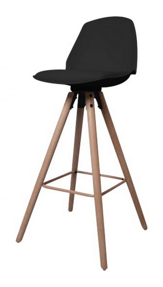 Design Scandinavia Barová stolička Eslo, čierna